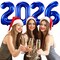 2026 Navy Blue Balloons, 40" Large Navy Blue 2026 Balloons Helium Mylar Foil Balloons for 2026 New Year Christmas Graduation Party Decoration